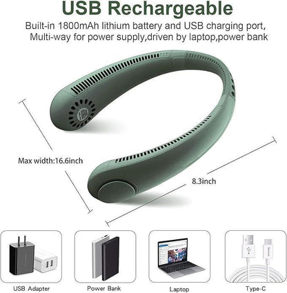 Rechargeable Arctic Air 3-Speed Neck Fan